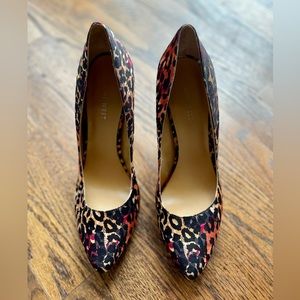 Nine West Leopard Print Heels 8.5